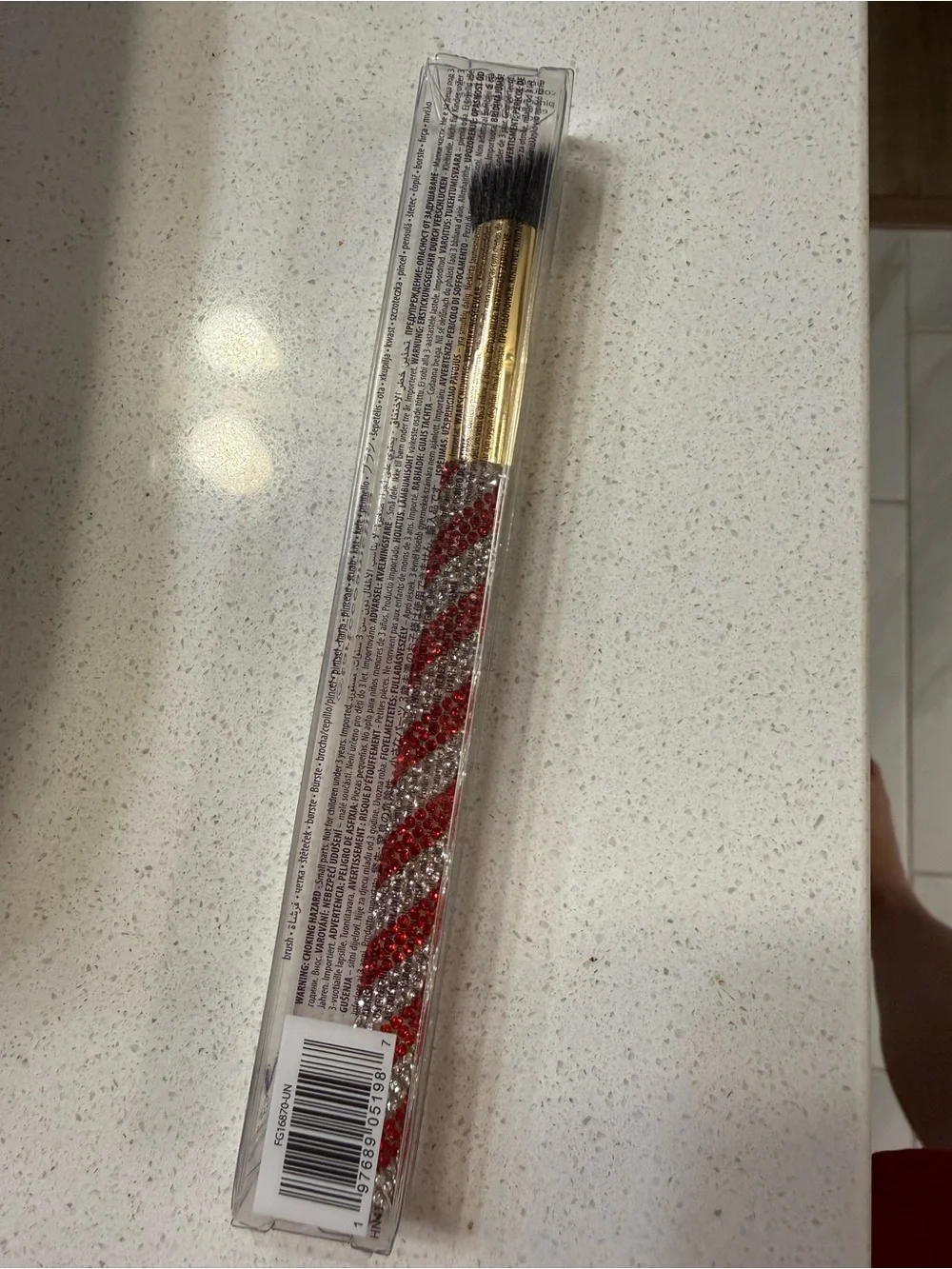 Tarte “Candy Cane” Rhinestone Concealer Paw Brush- NIB